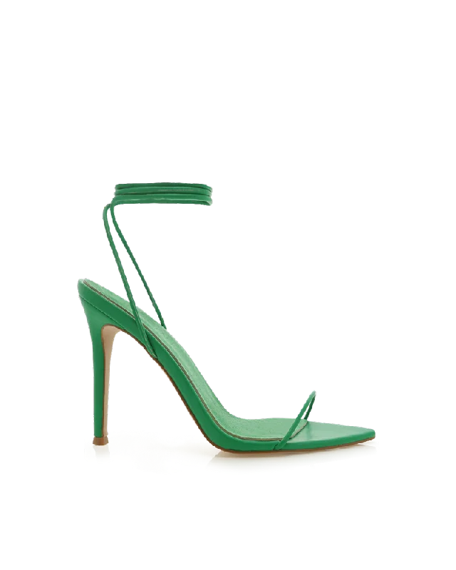 ROMY - GREEN---Fashionable Kitten Heels for Date Night