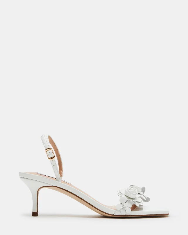 Versatile Heeled Sandals for Any Occasion---ROSALEA WHITE PATENT