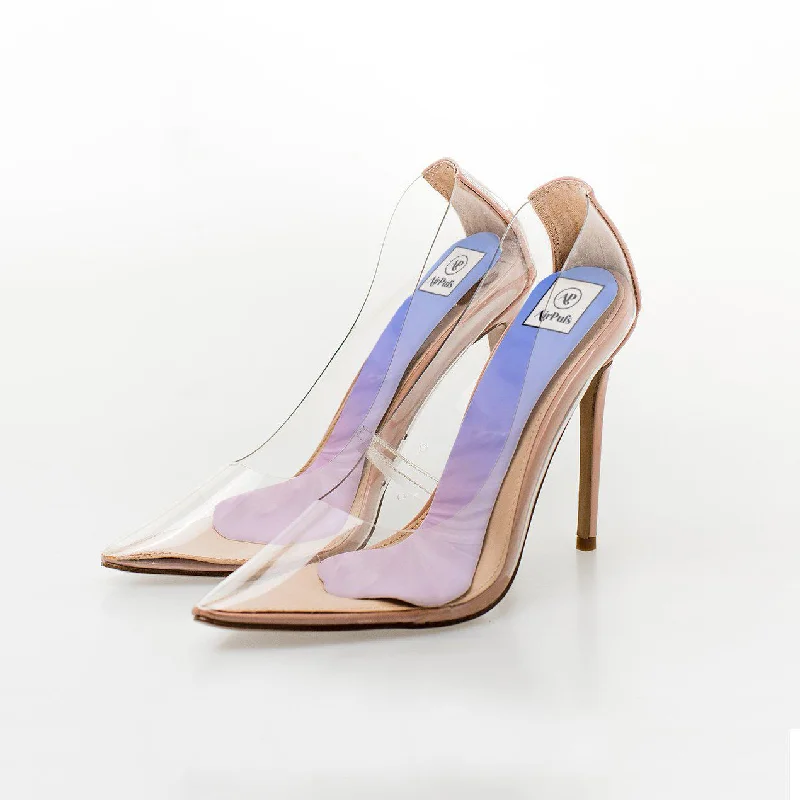 Rose Quartz x Serenity---Fashionable Kitten Heels for Date Night