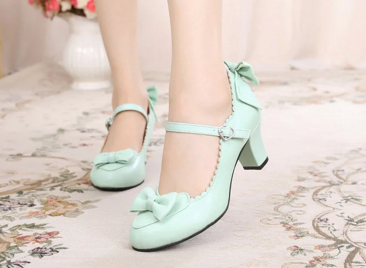 Versatile Heeled Sandals for Any Occasion---Sosic~Kawaii Lolita Round Toe Shoes