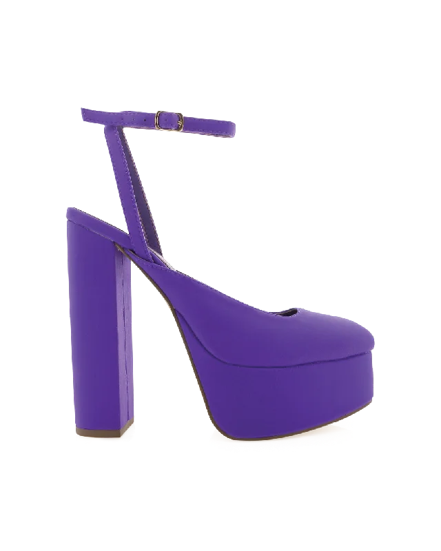 SAMSON - VIOLET NEOPRENE---Fashionable Kitten Heels for Date Night