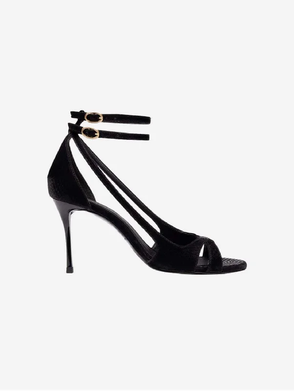 9pm Drinks with Friends Vegan Strappy Heels | Black---Affordable Strappy Platform Heels with Premium Quality