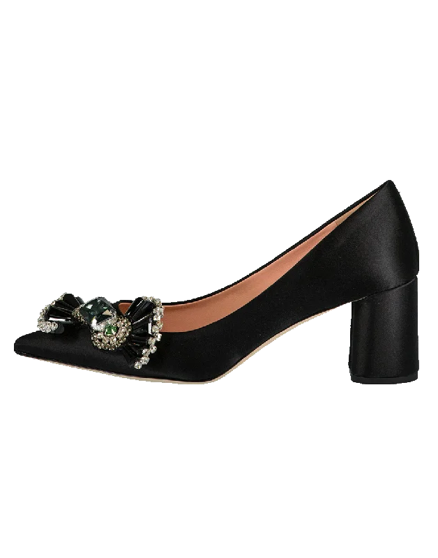 Satin Broche PumpAffordable Satin Heels with a Luxe Touch