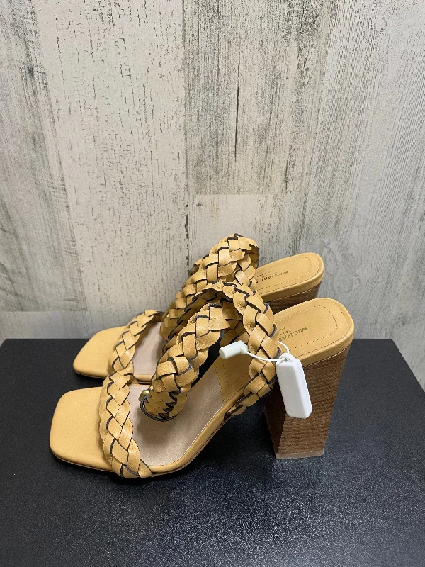 Shoes Heels Block By Michael Kors Collection In Brown, Size: 7.5---Fashionable Kitten Heels for Date Night