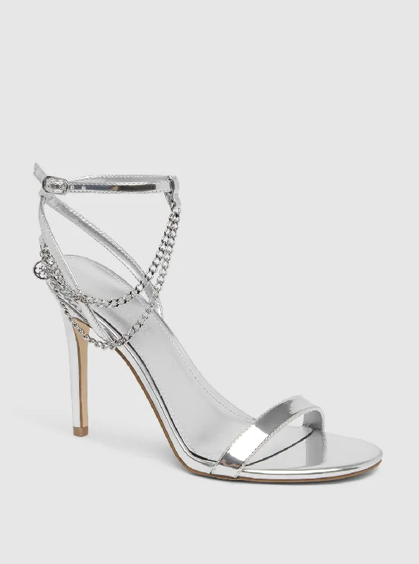 Versatile Heeled Sandals for Any Occasion---Silver Miamy High Heel