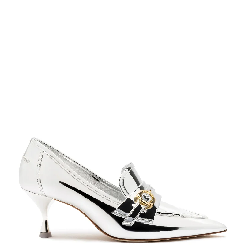 Versatile Heeled Sandals for Any Occasion---Susan Pump In Silver Specchio