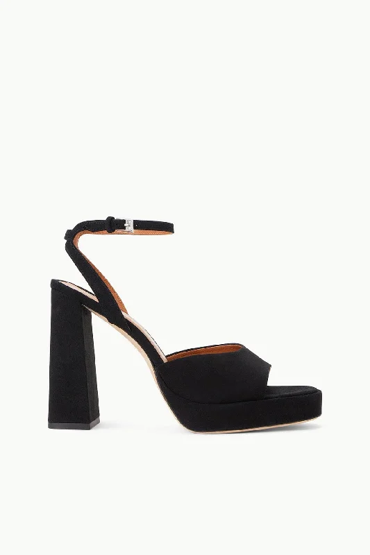 Affordable Suede Ankle Pumps for All-Day Wear--SOLANGE PLATFORM | BLACK SUEDE