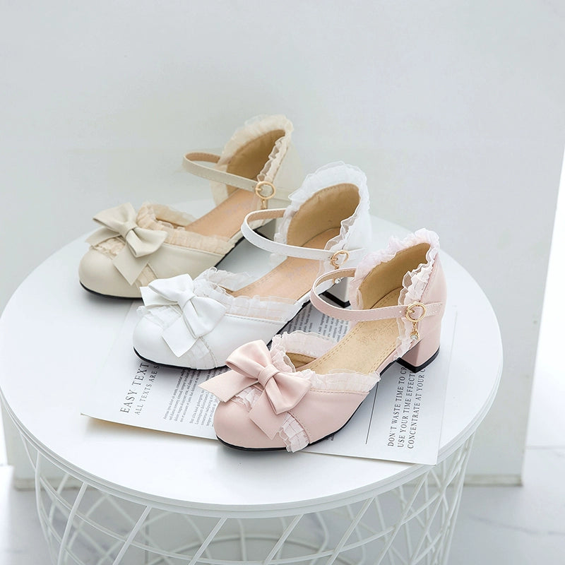 Versatile Heeled Sandals for Any Occasion---Yana~Sweet Lolita Shoes Round Toe Students Chunky Heel