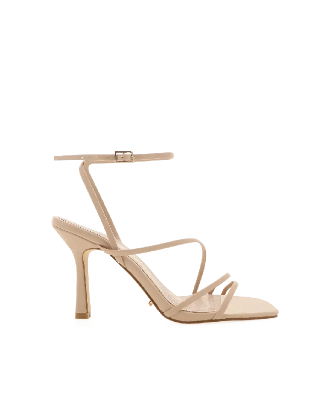 SYLVIA - NUDE---Fashionable Kitten Heels for Date Night