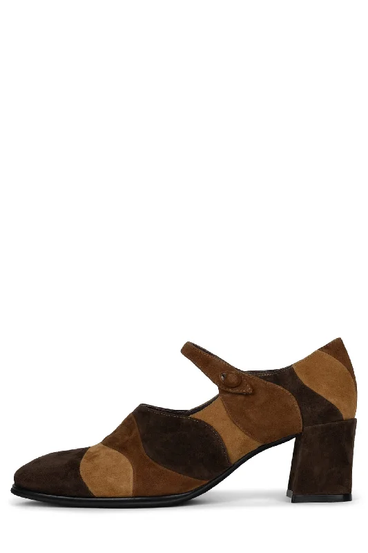 Brown Suede Multi