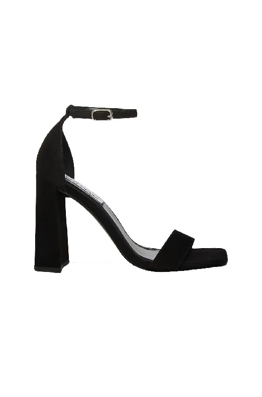 Stiletto Heel Pumps with Perfect Fit--Steve Madden Tiaa Heels In Black Nubuck-Fashionable & Classic