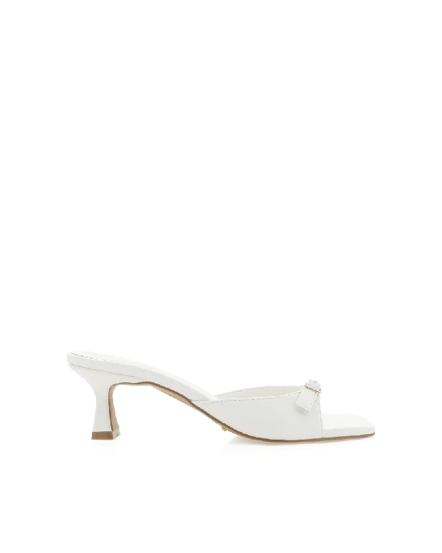 TILDEN - WHITE---Fashionable Kitten Heels for Date Night