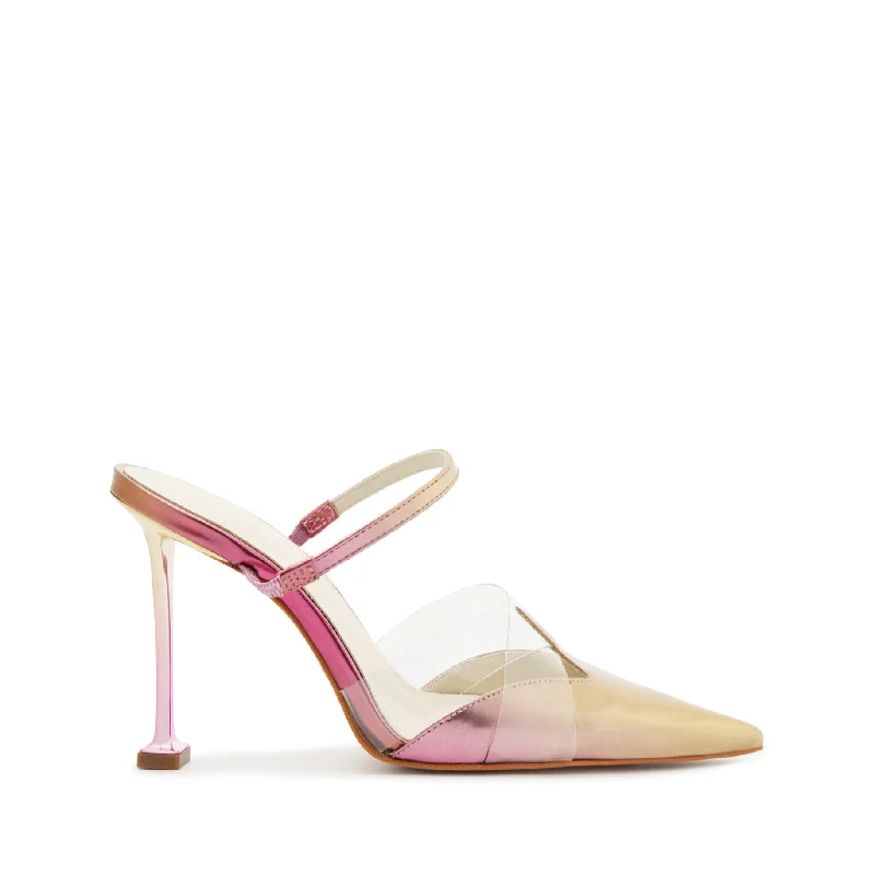 Tori Vinyl & Specchio Leather Pump---Transparent Vinyl Pumps for Bold Fashion Statements