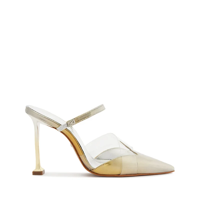 Tori Vinyl & Specchio Leather Pump---Transparent Vinyl Pumps for Bold Fashion Statements