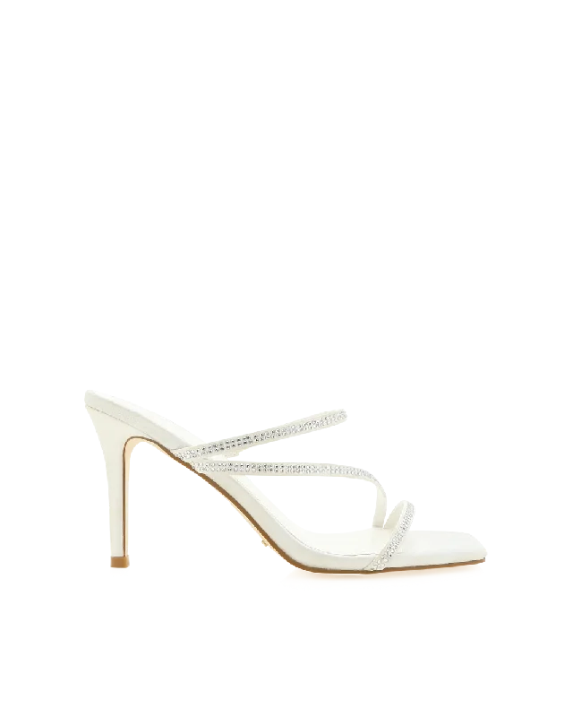 URIAH - WHITE SATINAffordable Satin Heels with a Luxe Touch