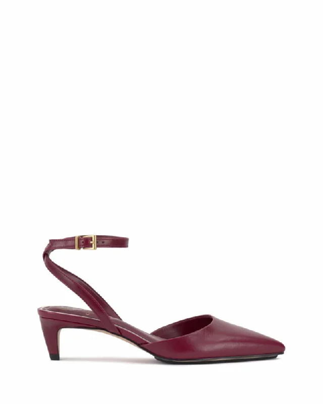 Vince Camuto Women's Irva Burgundy M---Fashionable Kitten Heels for Date Night