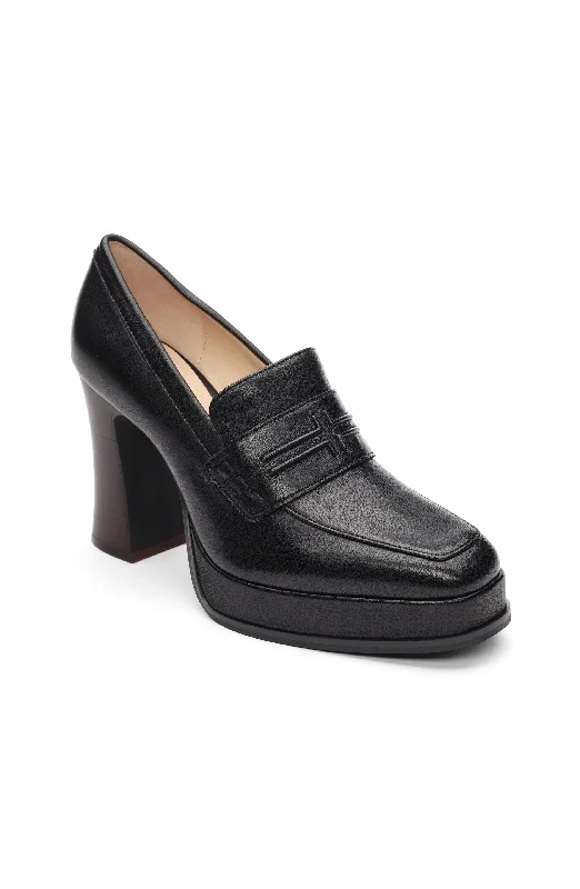 Trendy Chunky Heel Pumps for Casual Wear--WESTLAKE LOAFER WITH MID STACK HEEL