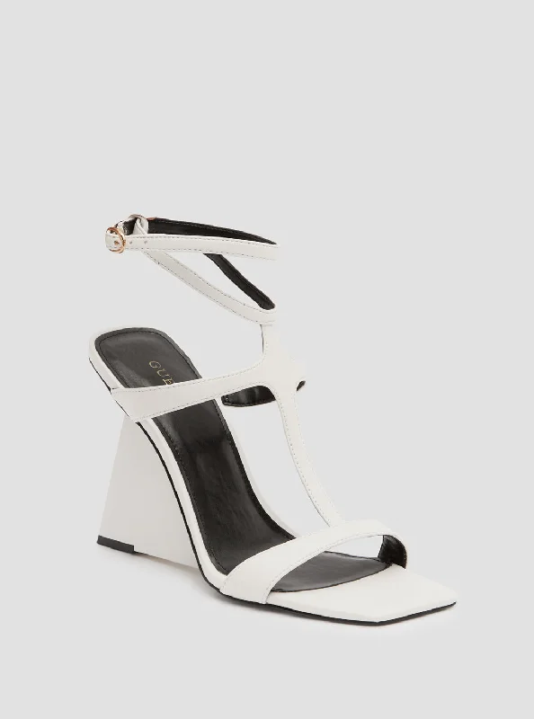 Versatile Heeled Sandals for Any Occasion---White Bacio High Heels