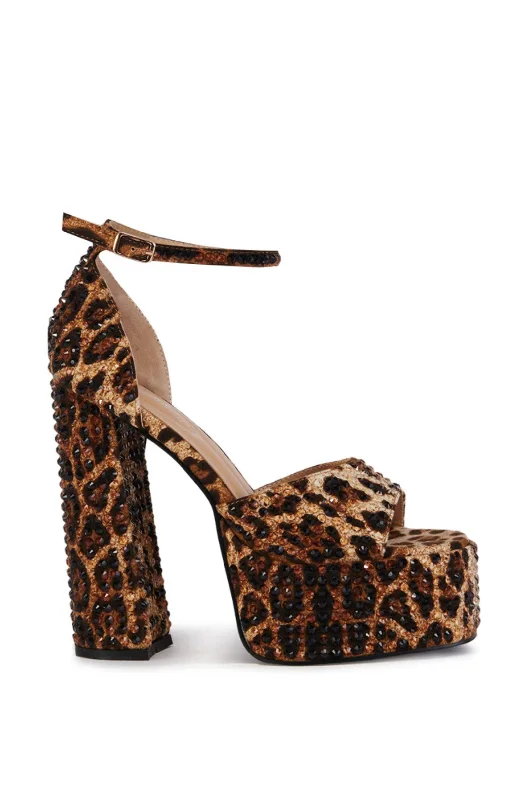 Stylish Platform Heels for Extra Height--WILMORE-MULTI LEOPARD PLATFORM HEEL