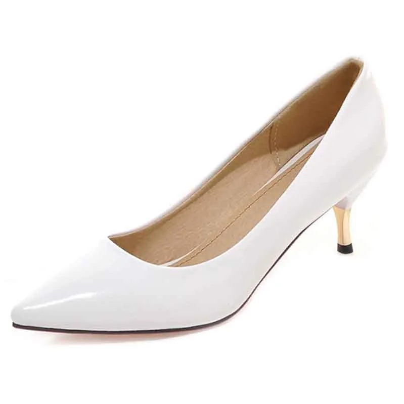 Stiletto Heel Pumps with Perfect Fit--Women Basic Stilettos Low Heels Pointed Toe Pumps 6cm-Fashionable & Classic