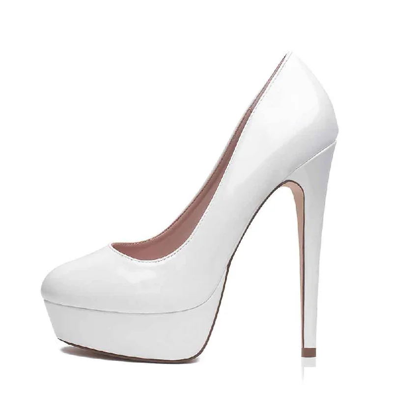 Stiletto Heel Pumps with Perfect Fit--Women High Platform Pumps Round Toe Stiletto-Fashionable & Classic