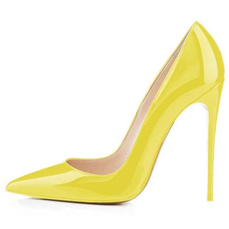 Stiletto Heel Pumps with Perfect Fit--Women Pumps Colored Wedding Shoes Solid Color Point Toe Stiletto-Fashionable & Classic