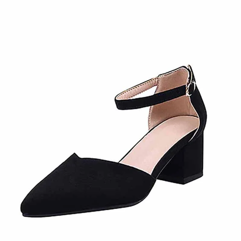 Women's Mary Jane Kitten Heel Pumps Mid Low Heels---Fashionable Kitten Heels for Date Night