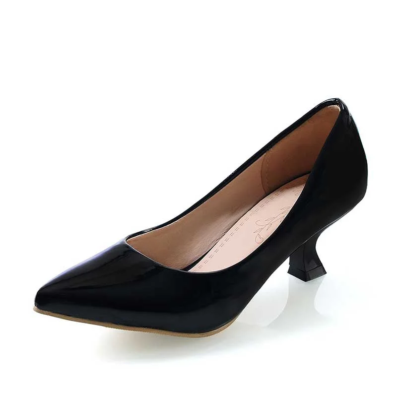 Women's Pointed Toe Pumps Kitten Heels Shoes---Fashionable Kitten Heels for Date Night