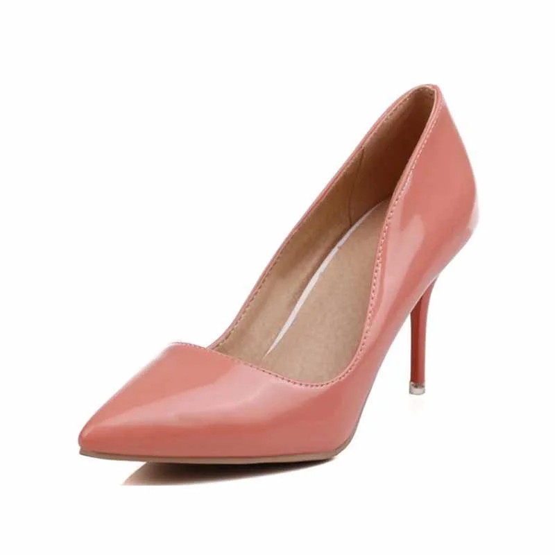 Women's Pointy Toe Dress Pump Middle Heels Plus Size Shoes---Elegant Evening Heels for Weddings and Parties