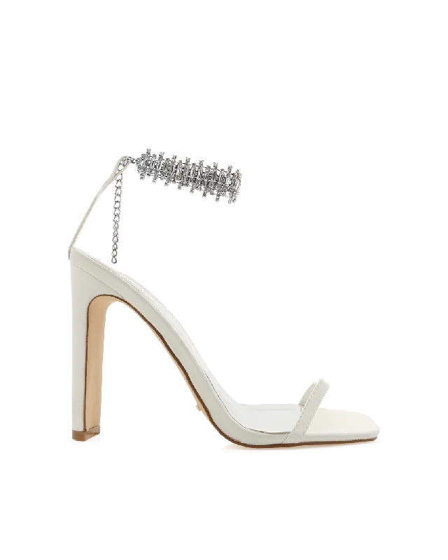 WRENNA - WHITE SATINAffordable Satin Heels with a Luxe Touch