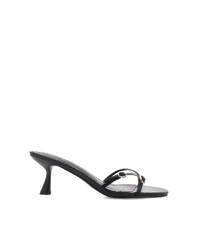 WYLER - BLACK---Fashionable Kitten Heels for Date Night