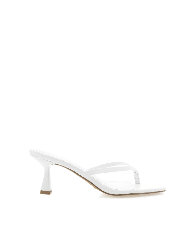 XAMI - WHITE---Fashionable Kitten Heels for Date Night