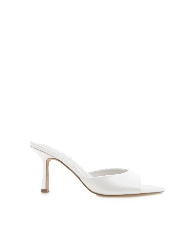 XANTHE - WHITE SATINAffordable Satin Heels with a Luxe Touch