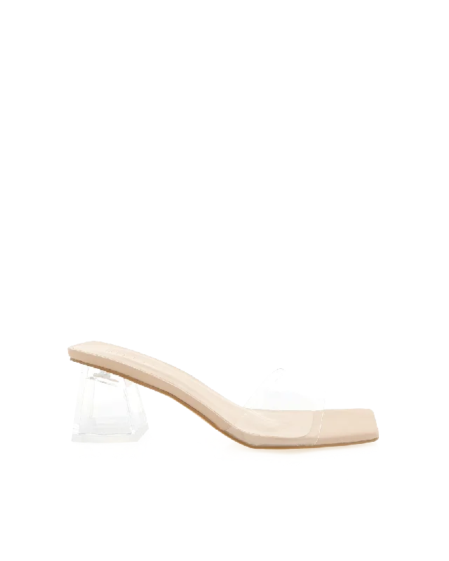 XAVA - NUDE-CLEAR---Fashionable Kitten Heels for Date Night