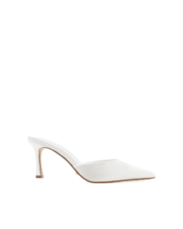 XAYDEN - WHITE SATINAffordable Satin Heels with a Luxe Touch