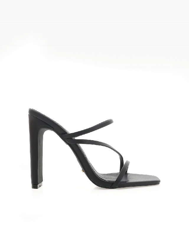 YANNA - BLACK---Fashionable Kitten Heels for Date Night