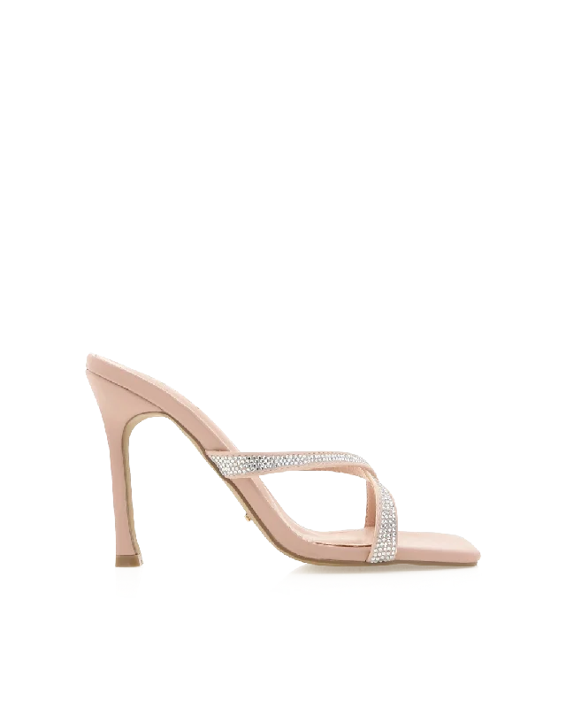 YASIN - NUDE-DIAMANTE---Fashionable Kitten Heels for Date Night