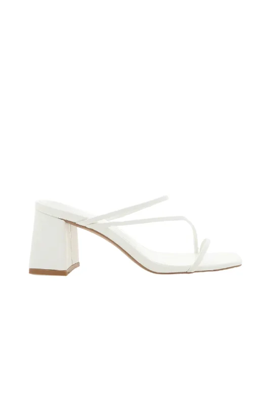 Versatile Heeled Sandals for Any Occasion---Yazmin 2.0 Heel White