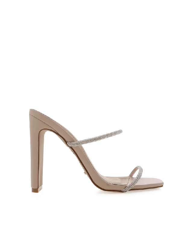 YOLA - DIAMANTE-NUDE---Fashionable Kitten Heels for Date Night