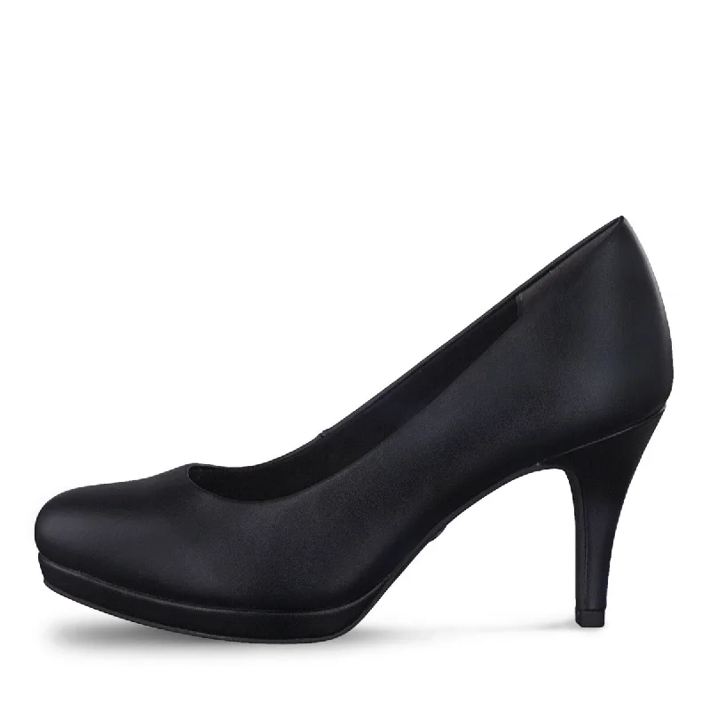 Versatile Heeled Sandals for Any Occasion---Hot Alert Black Matte Pumps