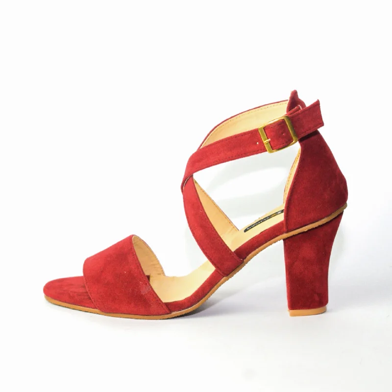 103 RED---Fashionable Kitten Heels for Date Night