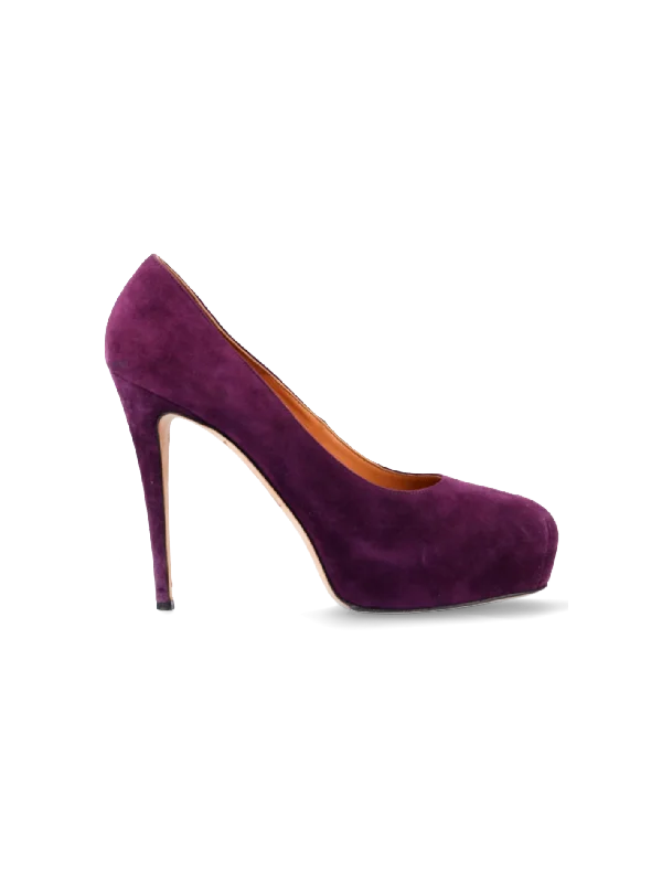 Affordable Suede Ankle Pumps for All-Day Wear--130mm suede platform pumps