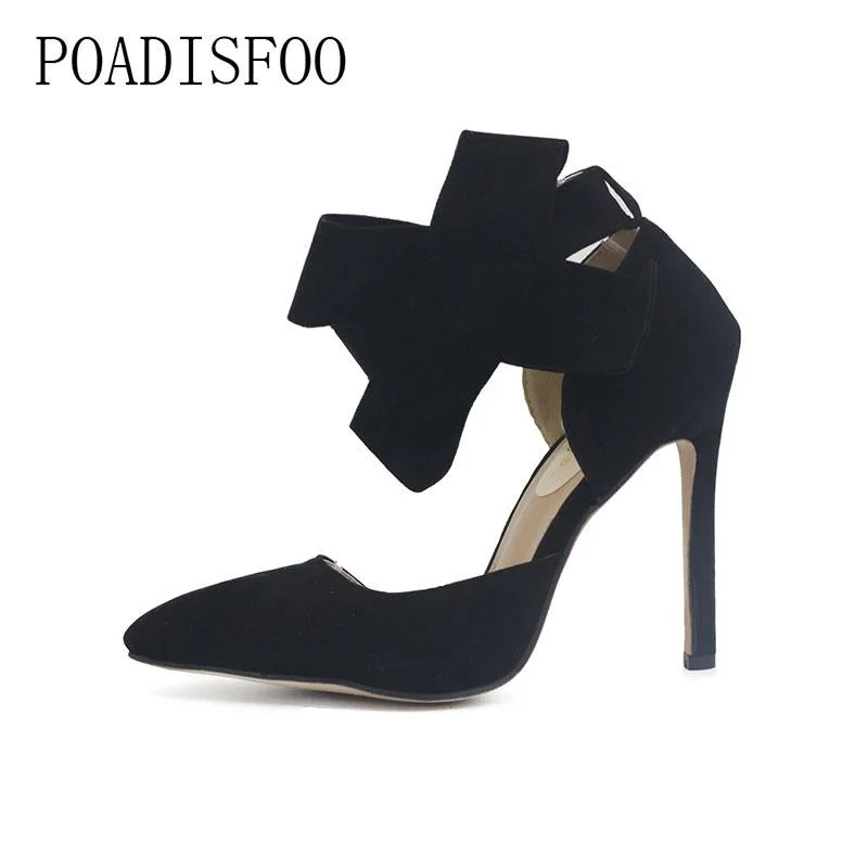 "New Trendy Fashion  Pointed High Heels Females, Shallow Mouth, Sexy Bow, Women, Feminino, Ladies Pumps, Wedding, Office, Party Shoes"---Charming Bow Pumps for a Cute and Stylish Look