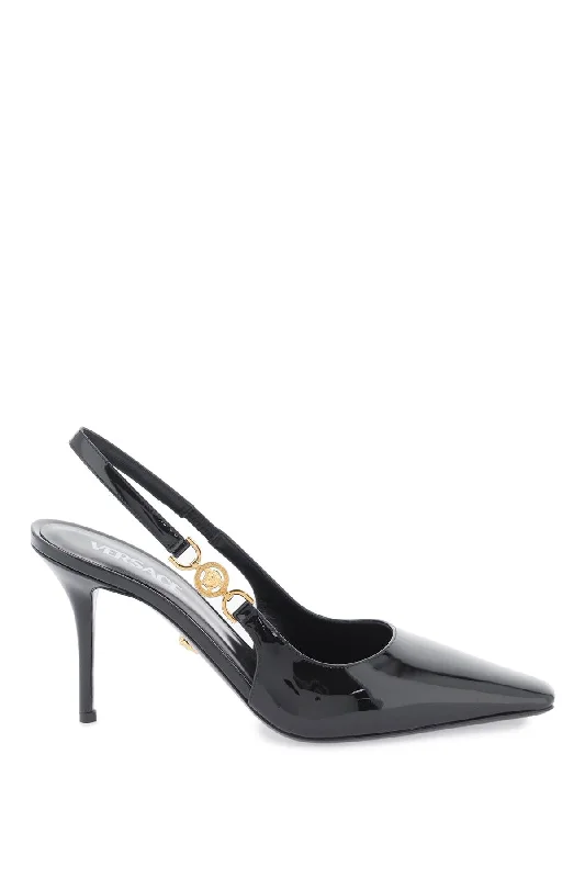 Versatile Heeled Sandals for Any Occasion---Medusa '95 Slingback Pumps  - Black