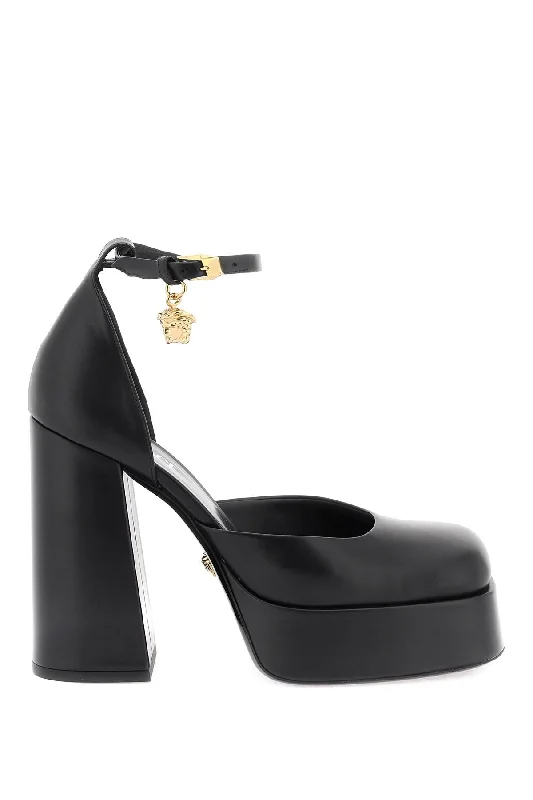 Versatile Heeled Sandals for Any Occasion---'medusa Aevitas' Pumps  - Black