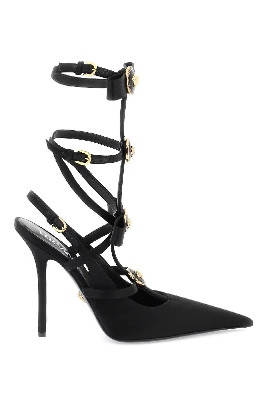 Slingback Pumps With Gianni Ribbon Bows  - Black---Charming Bow Pumps for a Cute and Stylish Look