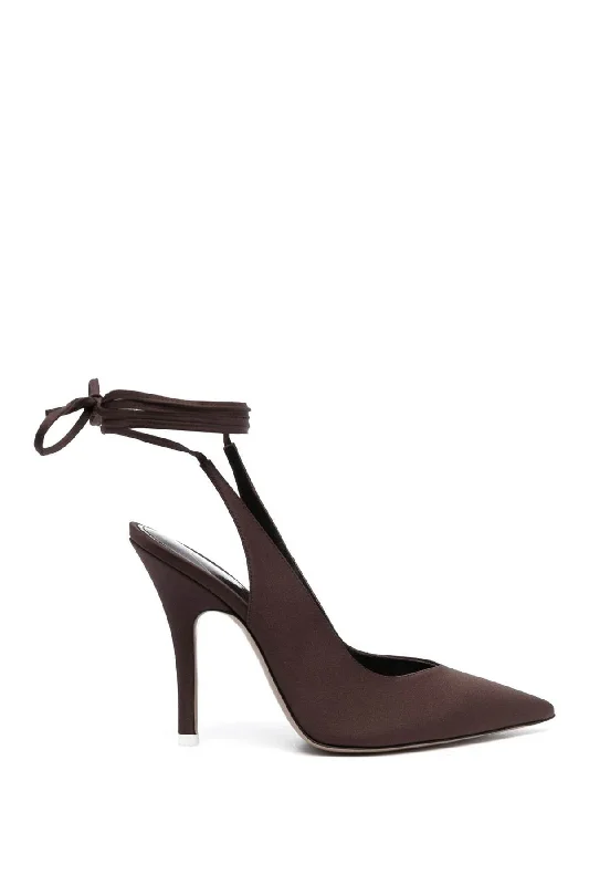 Versatile Heeled Sandals for Any Occasion---'venus' Slingback Pumps  - Brown