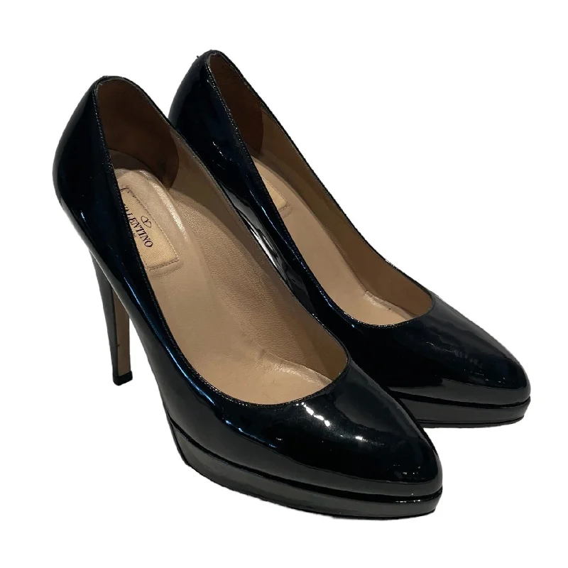 VALENTINO///Heels/EU 38/Plain/Leather/BLK//W [Designers] Design/---Comfortable Leather Pumps for Office and Everyday Wear