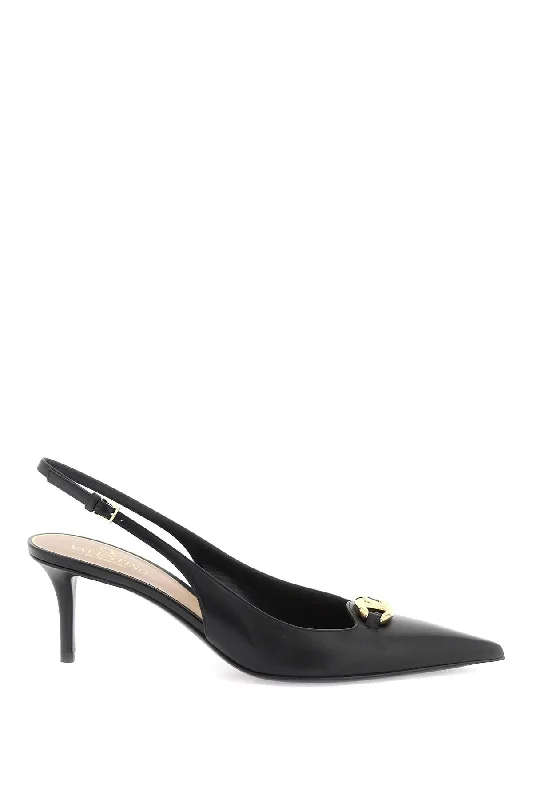 Versatile Heeled Sandals for Any Occasion---Slingback Vlogo Décollet  - Black