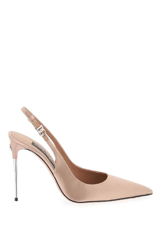 Satin Slingback Decol  - NeutroAffordable Satin Heels with a Luxe Touch